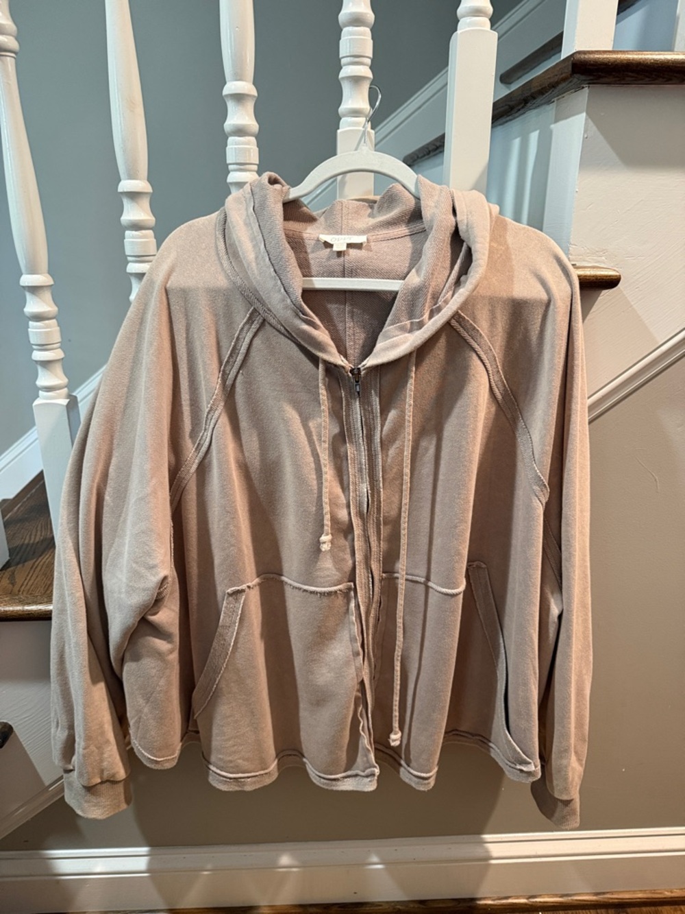 ODDY TaupeTaupe Cozy Zip Hoodie